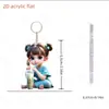 Colgante de figura de dibujos animados de nuevo producto transfronterizo llavero de mochila colgante decorativo acrílico plano colgante para coche