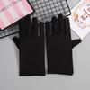 Luvas Femininas de Seda Leite para Primavera e Outono Elásticas Proteção de Mão para Ciclismo Camada Única Fina Etiqueta Performance Luvas de Seda Leite