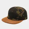Gorra de camuflaje cuerpo imitación gamuza visera gorra de cinco paneles ropa de trabajo americana visera plana gorra de skate para hombres y mujeres calle hip-hop gorra de béisbol