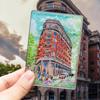Imán de Nevera de Punto de Interés de Celebridad de Internet de Shanghái Edificio Wukang Wukanglu Ar Arena Movediza Estéreo Pegatina Creativa Nuevo Original Copyright