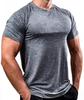Nova roupa de ginástica de 8 cores masculina secagem rápida respirável esportes corrida treino alta elasticidade leggings manga curta roupa de treinamento esportivo