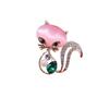 Venda Direta da Fábrica Europeia e Americana Nova Popular Broche de Gato e Gatinho Cravejado com Diamantes Liga de Zinco Broche de Cristal Vestido Pronto para Venda Transfronteiriça