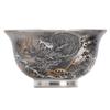 Taza de té pequeña de dragón de tinta de pescado de fábrica individual juego de té kung fu taza de maestro taza individual estilo tinta taza de té de plata 999