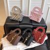 Estilo Coreano Simples e Elegante Padrão Losango 2026 Tendência Nova Moda Outono Retrô Casual Versátil Bolsa de Ombro Transversal