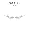 Modian Plata de ley S925 micro-incrustada alas de ángel clip para la oreja moda para mujer personalidad creativa versátil comercio exterior aretes calientes para mujer
