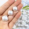 Parches para Uñas Artísticas Cuadrados de Perla Imitación Shell de Alto Brillo ABS Base Plana Azúcar Cubo Parche Accesorios de Botón para Aretes DIY