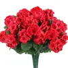 Estilo Popular de Venta Caliente Transfronterizo Amazon Temu Flor de Begonia Artificial Flor Falsa Boda Hogar Sala de Estar Geranio Flor de Seda