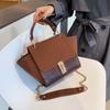 Nova Bolsa de Mão Matte 2026 para Mulheres com Alça de Corrente, Bolsa de Ombro Estilo Coreano, Bolsa Asa Color Blocking Moda Europeia e Americana