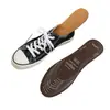 Plantilla de cuero transpirable de látex marrón de 2 mm y cuero beige, de orificio completo, para cortar, fina, cómoda, casual, para hombre y mujer