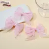 Lazo de Malla con Perforación Caliente Blanca Redonda Accesorios para el Cabello de Niños Japoneses y Coreanos Accesorios para Bolsas de Ropa DIY