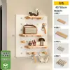 Estantes para Tablero Perforado Cuidadosamente Seleccionados, Pared Decorativa de Madera Maciza para Entrada, Divisiones Verticales Decorativas Montadas en Pared, Tablero de Almacenamiento de Accesorios