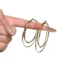 Brincos de argola grandes multicamadas dourados e prateados estilo Hong Kong retrô para mulheres, exalando uma vibe de alto padrão, elegante e que afina o rosto, brincos versáteis