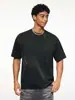 Camiseta casual de manga corta para hombre Bk, 250g, desgastada, holgada, diseño resistente, algodón puro.