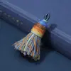 Céu Estrelado Gradiente Fio de Algodão Curto e Grosso Franja Estilo Étnico DIY Manual Bolsa Chaveiro Acessório Franja Atacado