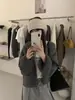 Cardigan Suéter de Tricô Solto Macio e Preguiçoso Estilo Coreano 2025 para Mulheres Outono e Inverno Jaqueta Elegante Casual Petite Versátil