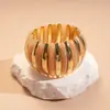 Pulseira Elástica de Corda com Contas em Acrílico Borrado Exagerado Estilo Europeu e Americano com Design Único e Estiloso, Joia de Mão de Moda de Nicho de Alto Padrão para Mulheres