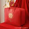 Colcha de Boda de Regalo de Boda de Tela No Tejida de Gama Alta Bolsa de Almacenamiento para Colcha de Boda Juego de Cuatro Piezas de Boda Roja Bolso de Mano Bolsa de Algodón para Colcha