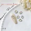 Celebridad de Internet Huevo de Paloma Explosivo Taladro para Uñas Punto Super Brillante Forma de Cono Diamante de Imitación Decoración para Uñas Ovaladas