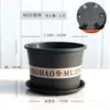 Vaso de Flor de Plástico Espesso Preto Segunda Geração Curto Gordo Galão para Rabanete Verde Rosa Suculenta Calibre Grande Resina Vaso Galão de Varanda
