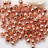 Cuentas Láser de Color Conservante Chapadas en Oro de 18 Quilates, Cuentas Separadoras Sólidas, Accesorios de Cuentas para Pulseras y Collares DIY, Accesorios de Cuentas Sueltas