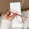 Armação de Óculos Nova Estilo Face Lisa Emagrecimento Ponte Dupla Quadrada e Redonda Moda para Homens e Mulheres Luz Azul Anti Pode Ser Montada com Lentes de Óculos Ópticos Miopia Fotocromáticos