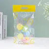 Bolsa de Embalaje con Cierre tipo Portafolio Lista para Usar, Bolsa Autoadhesiva, Banda de Goma para Dulces, Anillo de Intestino, Bolsa de Embalaje para Joyería y Pasadores