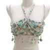 Cadena Corporal de Perlas Hecha a Mano Transfronteriza Europea y Americana Aliexpress Sujetador con Cuentas de Piedras Preciosas Top Halter para Mujer