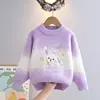 Suéter Infantil con Cuello Engrosado, Nuevo Estilo Otoño e Invierno 2026, Prendas de Punto para Niñas