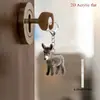 Colgante Plano de Acrílico para Coche, Colgante para Llaves, Colgador de Mochila, Niña Pequeña Levantando Pesas y Cachorro, Nuevo Modelo Transfronterizo