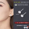 1 Par de Brincos para Piercing Huazi com Diamantes em Caixa Brincos de Resina com Agulha Invisível Anti-Bloqueio Unhas de Osso de Orelha Brincos Transparentes para Orelha Femininos