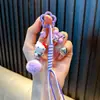Chaveiro Gato Morango Desenho Animado Gatinho Pingente de Bolsa Lanyard de Celular Fofo Pingente para Chaveiro de Carro Pequeno Presente