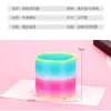 Envío gratis anillo de tracción elástico de resorte anillo mágico arcoíris juguete luminoso extragrande nostálgico colorido Jenga regalo