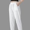 Pantalones de Algodón y Lino Nuevos de Verano 2023 para Mujer Sueltos Talla Grande Pierna Ancha Piernas Grandes Cintura Alta Más Fáciles de Combinar Pantalones de Lino para Barrer el Suelo
