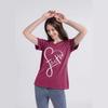 Camiseta informal holgada de manga corta con cuello redondo y letras estampadas para mujer europea y americana de Amazon Foreign Trade 2023