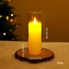 Lâmpada de vela de Natal simulada Lâmpada de vela oscilante com chama de Natal Lâmpada eletrônica Lâmpada de decoração para hotel e casa em estoque