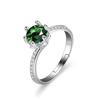Desejo popular simples torcido ombro floco de neve seis garras zircão anel de diamante colorido anel de diamante moda jóias atacado