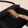 Bolsa Feminina Couro Genuíno Couro Bovino High-End Nicho Versátil Pequena Quadrada Ombro Cruzado Caixa Tofu Bolsa 2025 Novo Modelo