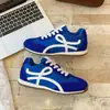 Tênis Feminino Vintage Alemão para Treino Cor Combinada Versátil Cadarço Tênis Casual 2025 Sapatos Femininos Planos Brancos Sapatos Forrest Gump Tendência Feminina