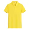 [Modelo Personalizado] Camisa Polo de Cor Sólida Algodão Puro High-End com Gola Reversível 1 Camiseta Casual Business com Gola Reversível Polo de Verão