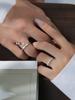 Anel de Prata Pura S999 Ajustável Anéis de Casal Amor Anel de Prata de Lei Feminino 520 Presente de Dia dos Namorados para Namorada Ajustável