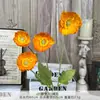Adereços de Decoração para Salão de Casamento Série Laranja, Flores Artificiais para Sala de Estar e Sala de Jantar, Janela de Jardim Estilo Monet