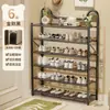 Estante para zapatos plegable, sin instalación, transfronterizo, multicapa, para uso doméstico, adecuado para entradas, zapatero simple, pequeño estante de almacenamiento