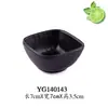 Mesa para Fondue Estilo Japonés Vajilla Creativa de Plástico Plato Negro para Snacks de Salsa de Soja Dim Sum Plato de Melamina Imitación Porcelana Tazón para Salsa Plato de Condimentos
