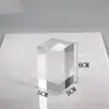 Suporte de cristal de coluna quadrada transparente acrílica para exibição de modelos de brinquedos, cosméticos, joias, antiguidades e base de porcelana