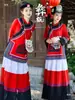 Ropa Étnica Yi, Disfraces de Performance para Mujeres Adultas, Atuendo de Boda Bordado de Lino Liso de Minoría Étnica de Yunnan, Ropa para Fotografía de Viajes, Otros