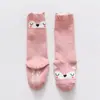 25 Calcetines Infantiles de Algodón y Poliéster Estilo Coreano de Dibujos Animados con Orejas 3D, Calcetines de Media Caña para Bebé, Calcetines Antideslizantes para el Hogar, Venta al por Mayor desde el Fabricante