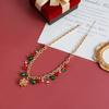 Europa e Estados Unidos joias transfronteiriças acessórios com elementos de Natal flores tridimensionais sino colorido colar criativo simples de personalidade para mulheres