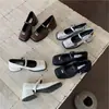 987-007~Sapatos Mary Jane Prata com Salto Grosso e Bico Quadrado Francês Calçados Femininos 2025 Novos Saltos Altos