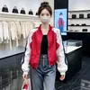 2026 Verão Novo Mais Vendido Moda Patchwork Solta Curta Proteção Solar Jaqueta para Mulheres Versátil Jaqueta de Baseball Top