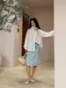 Saia Jeans Reta em H Vintage Feminina Neihe 2026, Novo Modelo Primavera/Verão 258183